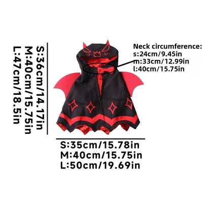 Halloween Pet Bat Wings Cloak Cute Cosplay Costume Dress Up Outfit for Cats Small Dogs Festival Party Clothes