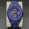 New Green Diamond Watch For Men Luxury Hip Hop Diamond Watches Unique Bling Ice Out Luminous Waterproof Clock Relogios Masculino