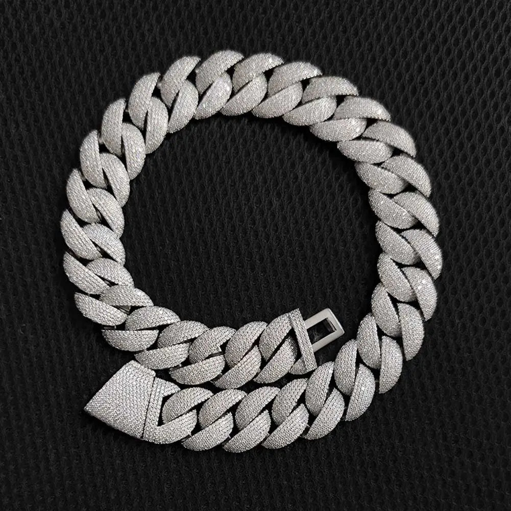 Luxury Jewelry 24mm Diamond Chain Men Iced Out Bling CZ Silver/Gold Plated Rapper Hip Hop Thick Cuban Link Necklace Gift for Him