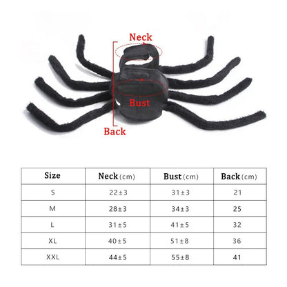 Halloween Spider Pet Costume Chest Back Design Festival Cosplay Transformation Outfit for Cats Small Medium Dogs Puppy