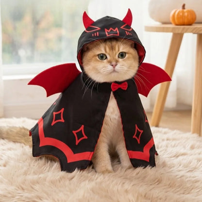 Halloween Pet Bat Wings Cloak Cute Cosplay Costume Dress Up Outfit for Cats Small Dogs Festival Party Clothes