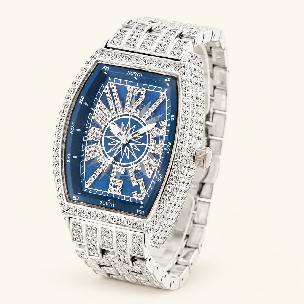 2022 MISSFOX Luxury Mens Watches Fashion Hip Hop Iced Diamond Waterproof Tonneau AAA Quartz Wristwatch Male Reloj Free Shipping