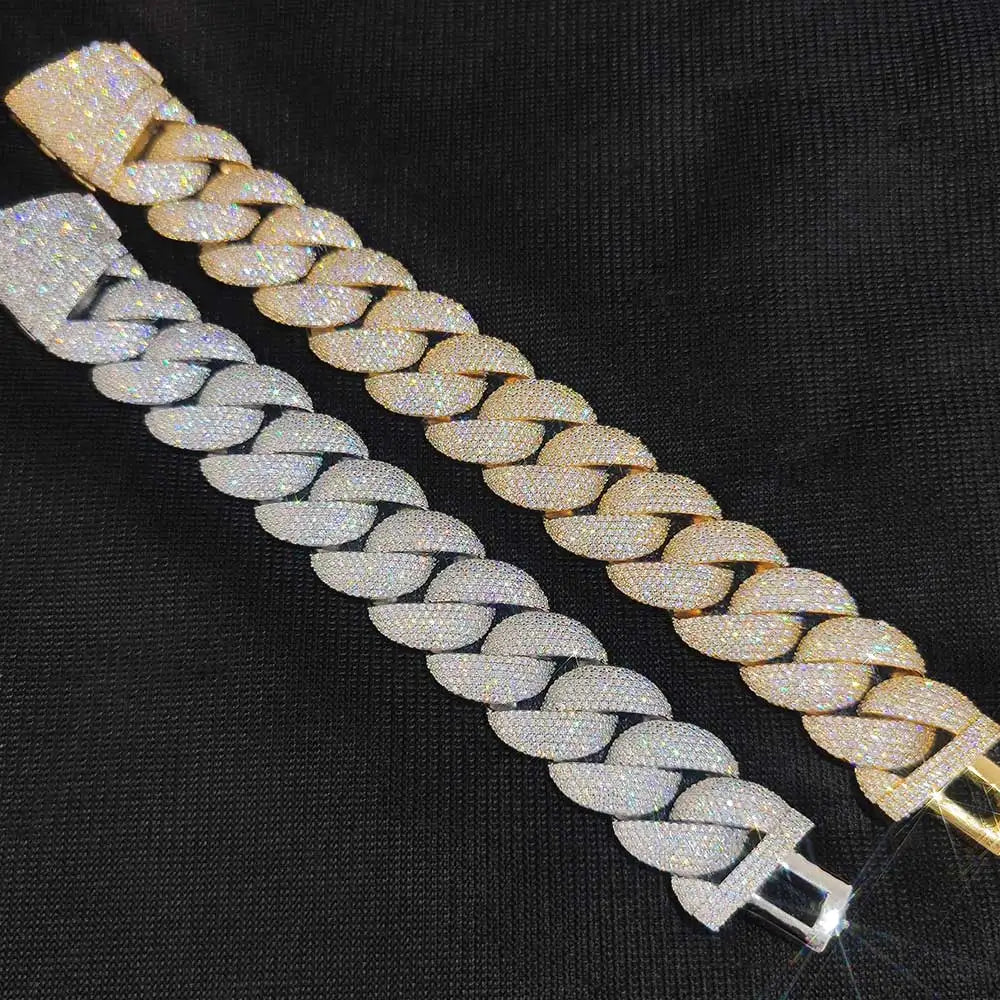 Luxury Jewelry 24mm Diamond Chain Men Iced Out Bling CZ Silver/Gold Plated Rapper Hip Hop Thick Cuban Link Necklace Gift for Him