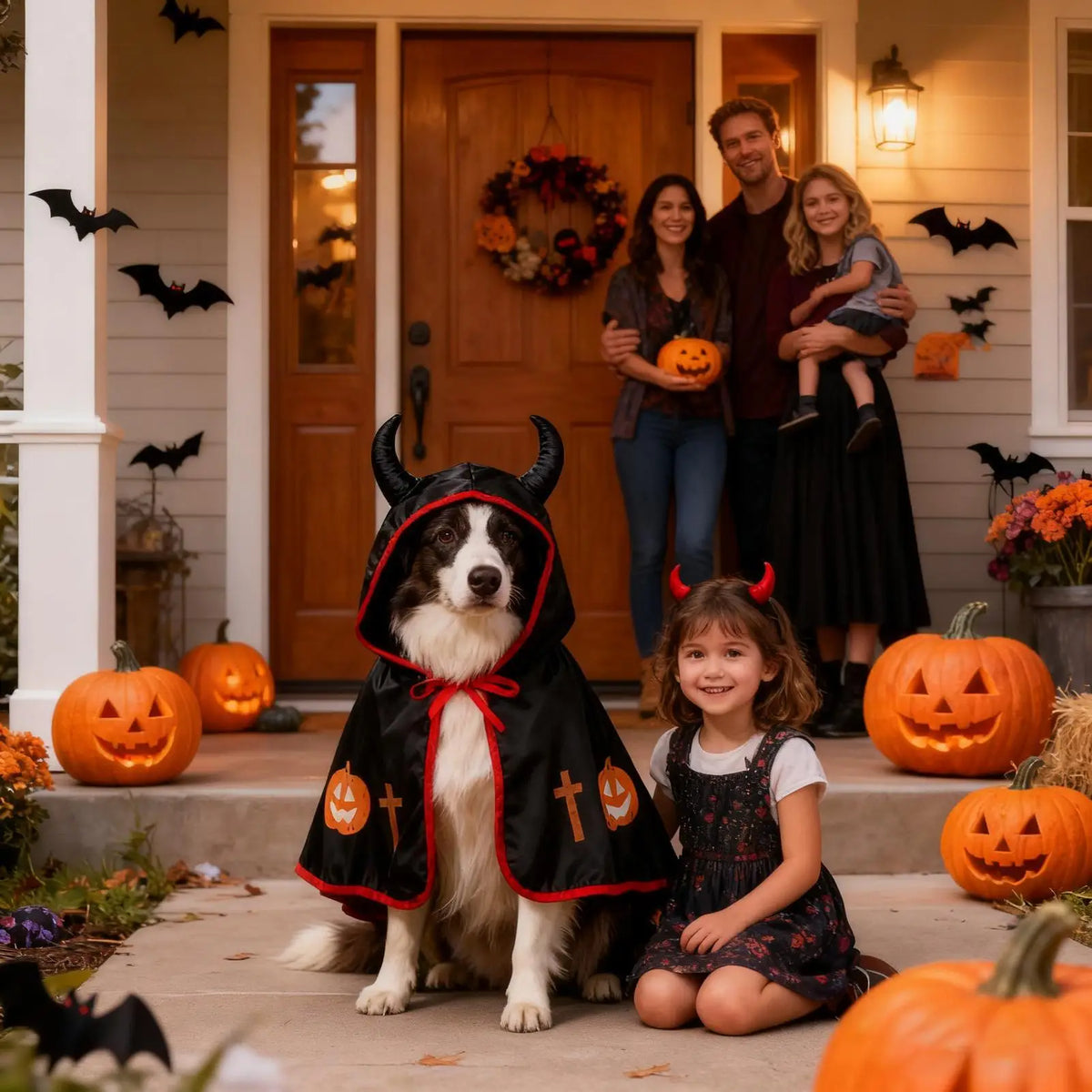 Halloween Cat Dog Costumes Funny Puppy Cloak Dog Pet Costumes For Halloween Party Puppy Photo Props Large Breed Photo Props